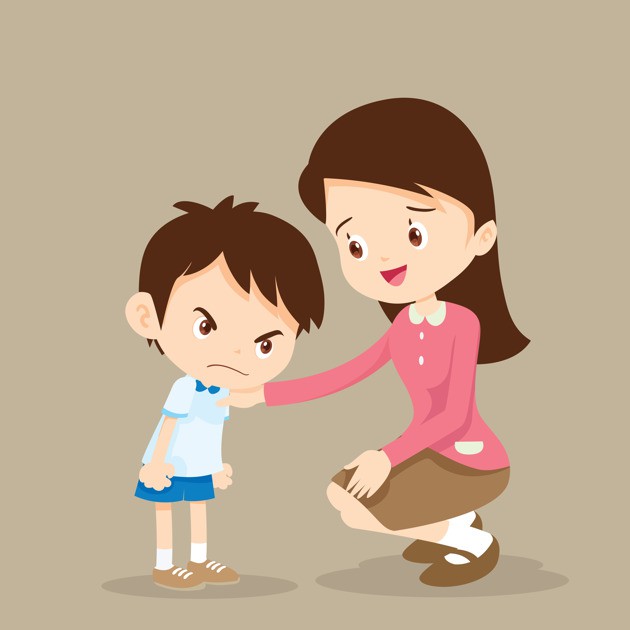 Bố mẹ bình tĩnh khi xử lý trẻ cáu giận