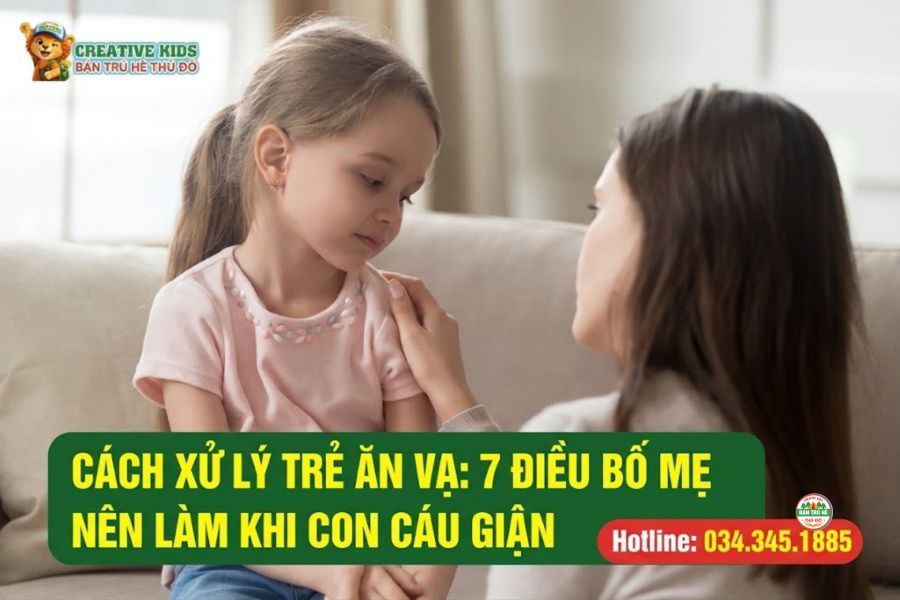 Cách xử lý trẻ ăn vạ khi cáu giận
